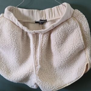 Forever 21 Cream Ribbed Shorts